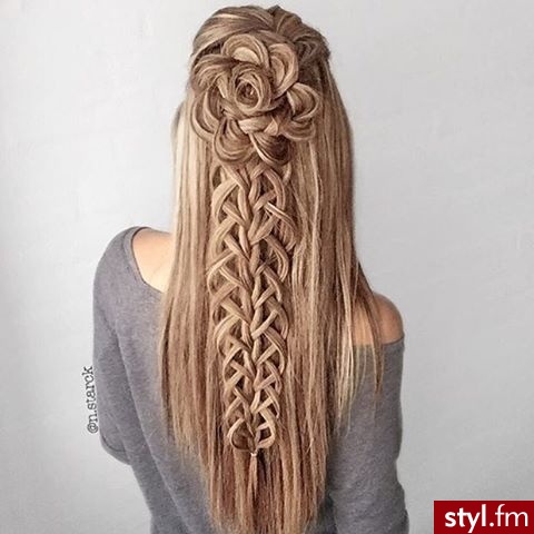 Blond Warkocze Kręcone Na co dzień Długie Fryzury