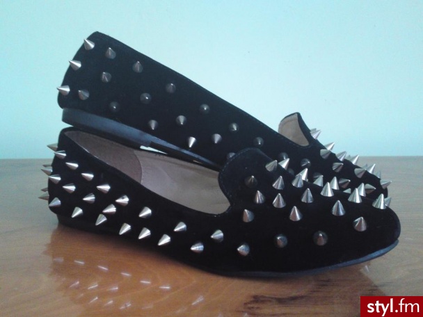 moje nowe studded loafers :) - Balerinki Buty Moda