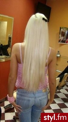 Blond Rozpuszczone Proste Na co dzień Długie Fryzury