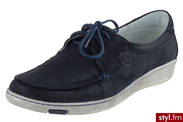 Kacper Półbuty 1-0250 Granatowe - Półbuty Buty Moda