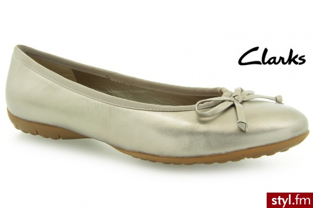 CLARKS Arizona Heat Metallic Leather - Balerinki Buty Moda