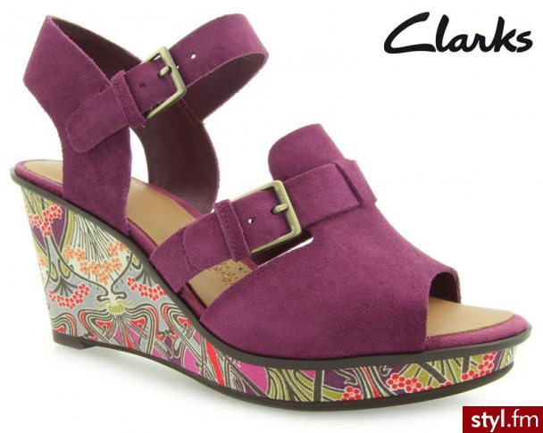 Clarks Propose Dress Magenta Suede - Koturny Buty Moda