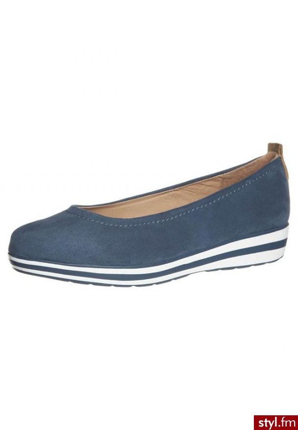 Dockers by Gerli Baleriny niebieski - Balerinki Buty Moda
