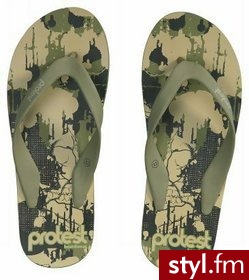 PROTEST Klapki meskie BATTLE, zielony, roz. 44 - Klapki Buty Moda