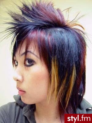 Irokez damski Proste Na co dzień Średnie Fryzury