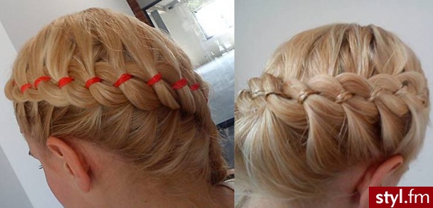 Blond Warkocze Proste Ślubne Długie Fryzury
