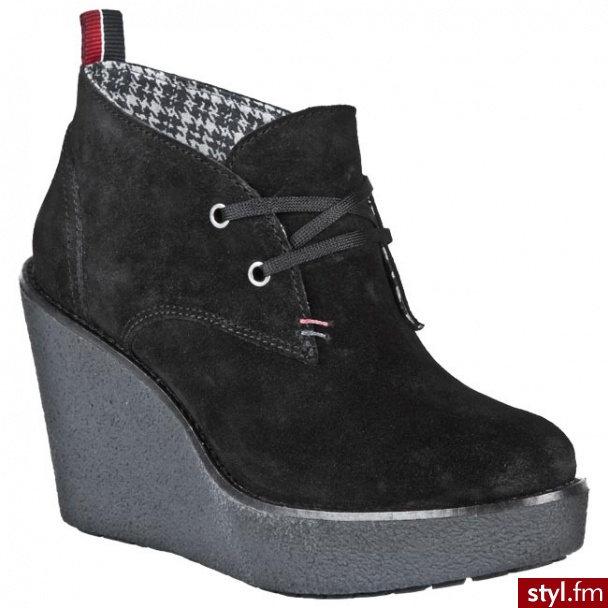 TOMMY HILFIGER BOTKI WINNIE 1 FW56814829 990 CZARNY (DAMSKIE) - Botki Buty Moda