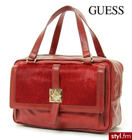 TOREBKA GUESS COLLECTION DE LUXE BOX BAG RED - Torebki na co dzień Torebki Moda