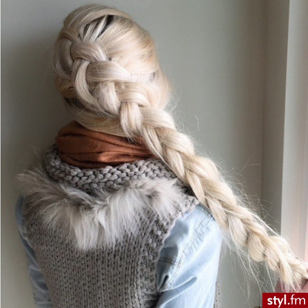 Blond Warkocze Proste Na co dzień Długie Fryzury