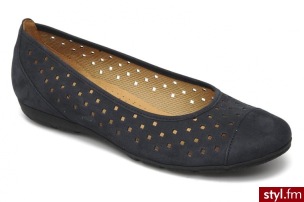 Gabor Balerinki STEPHANIE by (Niebieski) - Balerinki Buty Moda