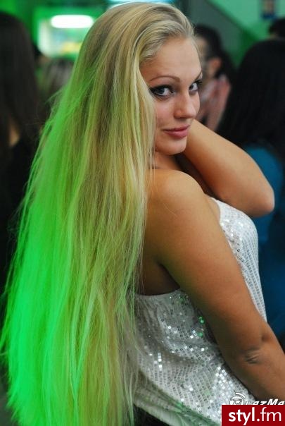 Blond Rozpuszczone Proste Na co dzień Długie Fryzury