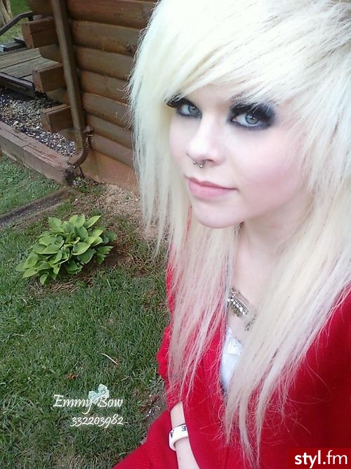 Blond EMO Alternatywne Długie Fryzury