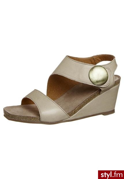 Ca Shott SIBONA Sandały na koturnie beżowy - Koturny Buty Moda