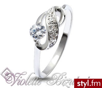 Violette Srebrny pierścionek diamentowa kolekcja 2307 - Pierścionki Biżuteria Moda
