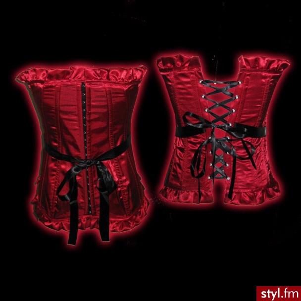 Czerwony gorset z satyny. Firmy hell bunny. - Pozostałe Ciuchy Moda