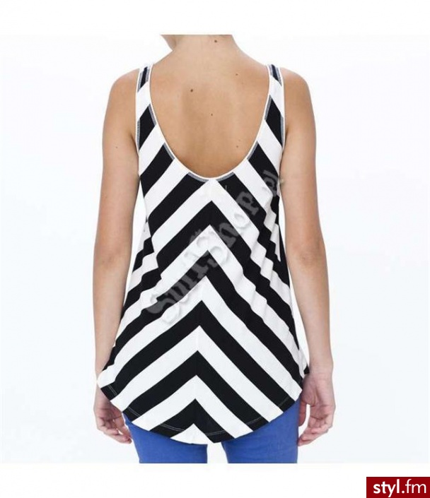 ROXY KOSZULKA TOP ROLLER 2012 34/XS IMAGINE STR BLK DAMSKA Wielokolorowy - Bluzki Ciuchy Moda
