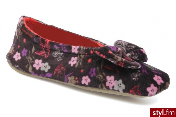 Isotoner Kapcie Ballerine velours grand noud Multikolor - Pozostałe Buty Moda