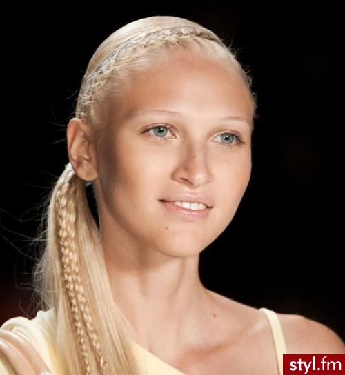 Brązowe Warkocze Proste Na co dzień Długie Fryzury