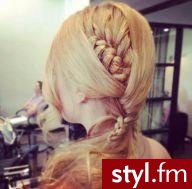Blond Warkocze Proste Na co dzień Średnie Fryzury