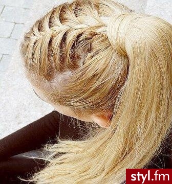 Blond Warkocze Proste Na co dzień Długie Fryzury