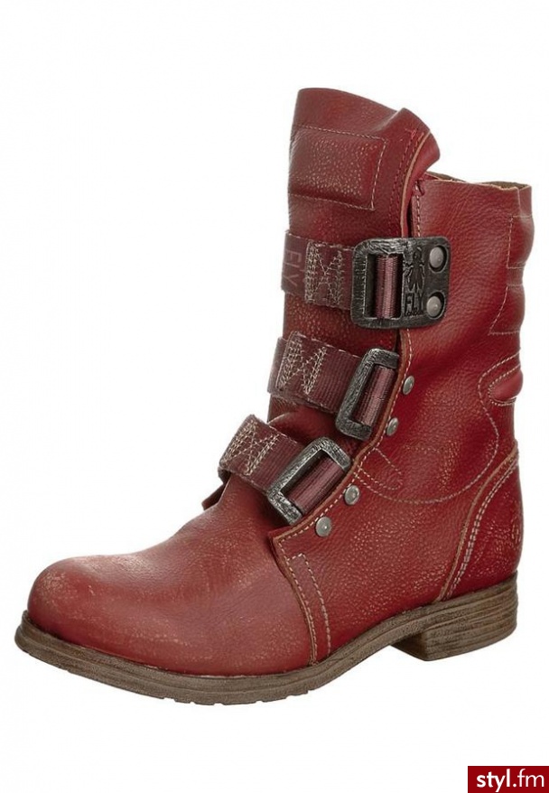 Fly London STIF Botki & botki do kostki czerwony - Botki Buty Moda