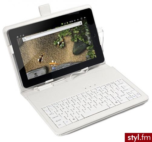GOCLEVER Keyboard for 10 with Case and Stylus USB 2.0 (MIDKB10/WH) - Portfele i etui Dodatki Moda