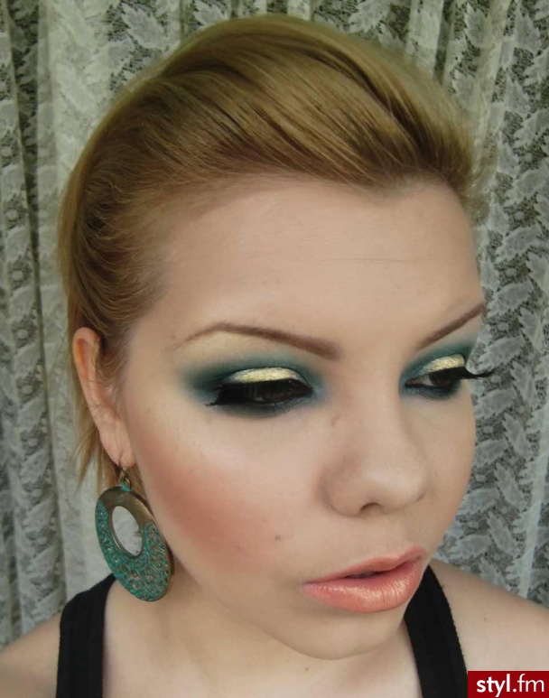 blue and gold - Wieczorowe Makijaże