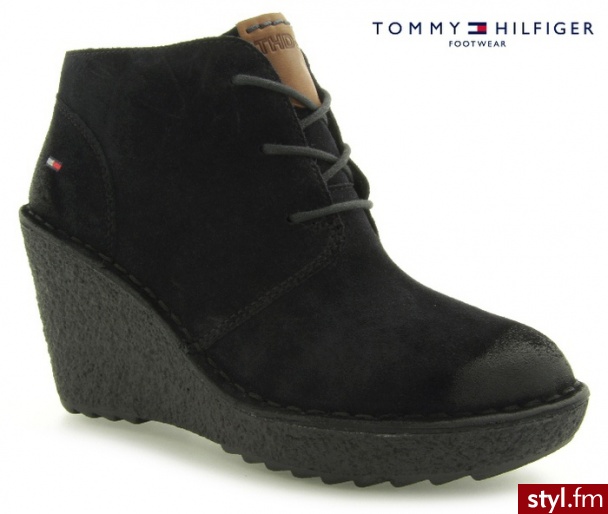 Tommy Hilfiger GILL 1 WASHED BLACK - Botki Buty Moda