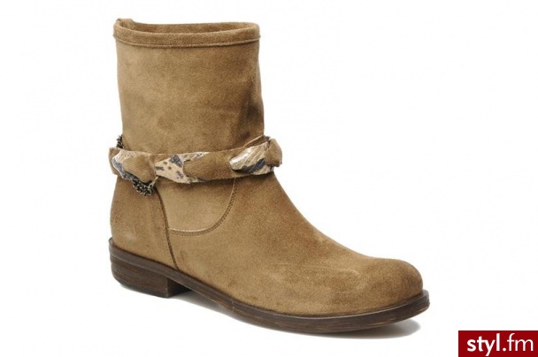 Méliné Półbuty i botki Melanine (Szary) - Botki Buty Moda