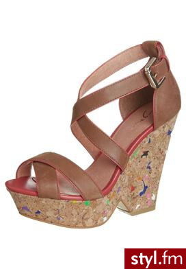 zign Sandały na obcasie brązowy (S1335813) - Sandały Buty Moda