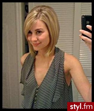 Bob ; D. Piękna blond fryzura Chelsey Staub ;D - Średnie Fryzury