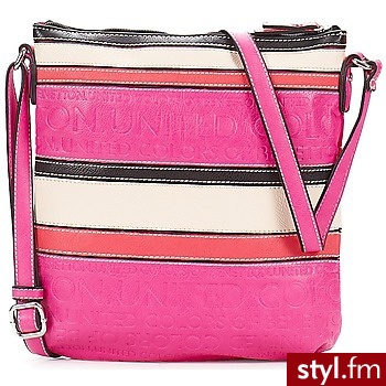 Benetton Torby na ramię BELLE CROSS BODY Pink / White / Black - Body Bielizna Moda
