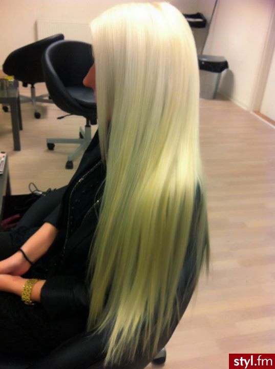 Blond Rozpuszczone Proste Na co dzień Długie Fryzury
