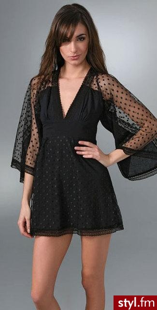 Sukienka z szerokimi rękawami - Katie and Butterfly - 341$ - Pozostałe Ciuchy Moda