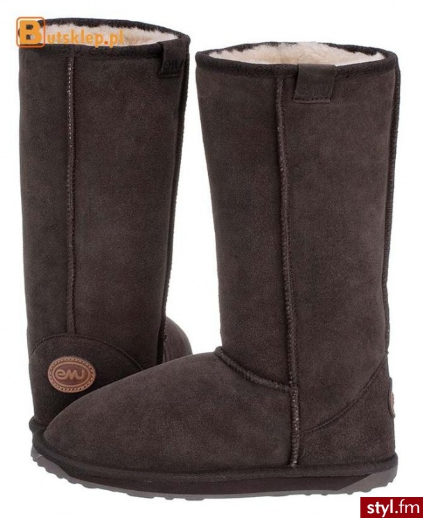 EMU Australia buty Wallaby Hi Kids Chocolate (W10101) - Emu Buty Moda