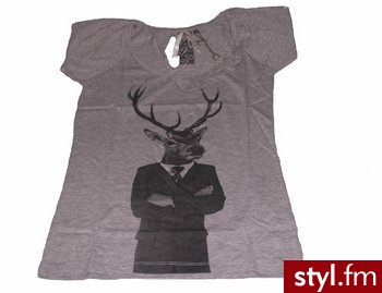 Broadway T-Shirt DEER HUNT jasny szary roz. XS/34 (4051791075827) - Bluzki Ciuchy Moda