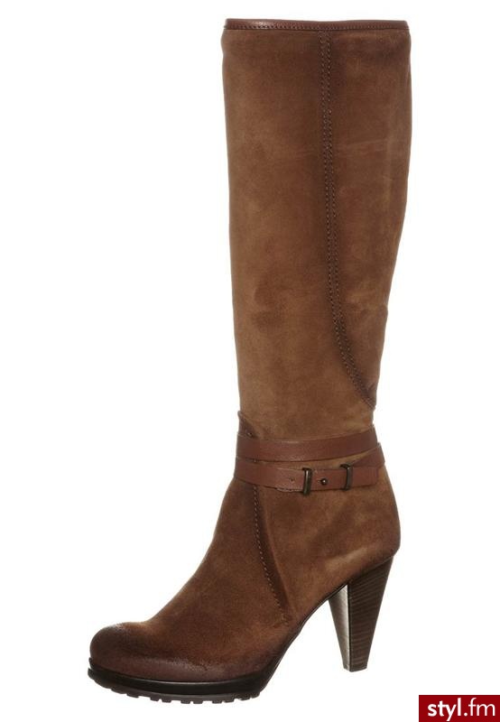 Pier One Kozaki  brązowy - Kozaki Buty Moda