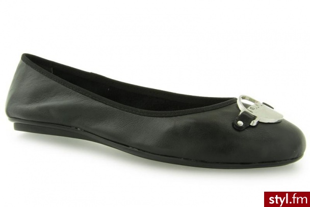 Donna Karan New York DONNA KAREN DEBORAH LEATHER BLACK - Balerinki Buty Moda