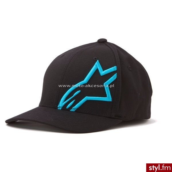 Czapka z daszkiem Alpinestars Corp Shift czarno/niebieska - Nakrycia głowy Dodatki Moda