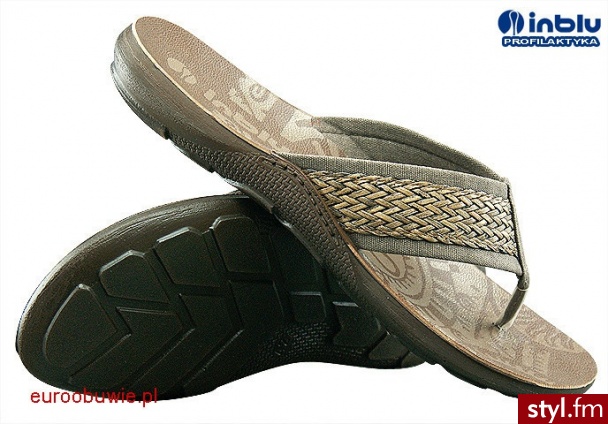 INBLU Japonki Rekreacyjne Męskie IN-LP-04-043 - Brązowe - Klapki Buty Moda