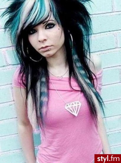 EMO Alternatywne Średnie Fryzury