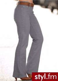 Bonprix Spodnie ze stretchem bootcut fiołkowy 907068_1160 - Pozostałe Spodnie Moda