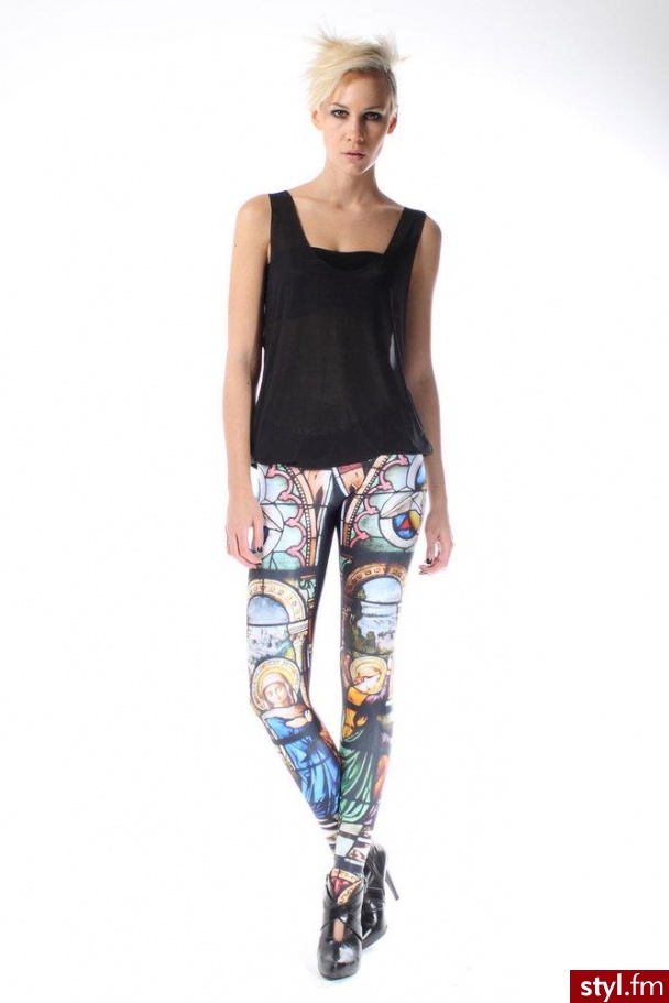 Legginsy australijskiego projektanta Jamesa Lillis'a. Hand made. - Pozostałe Ciuchy Moda