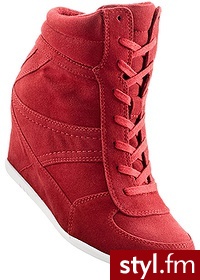 Bonprix Botki czerwony 940136_886 - Botki Buty Moda