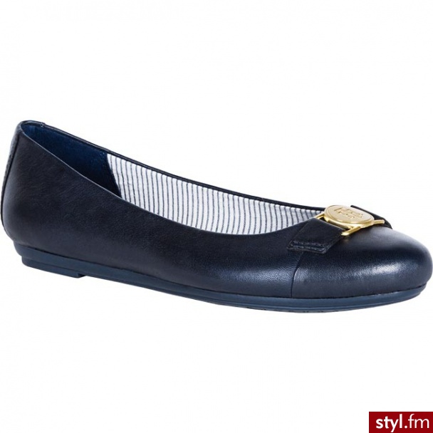 TOMMY HILFIGER Baleriny Cecilia 2 FW56815242 403 Niebieski (Midnight) 403 - Balerinki Buty Moda