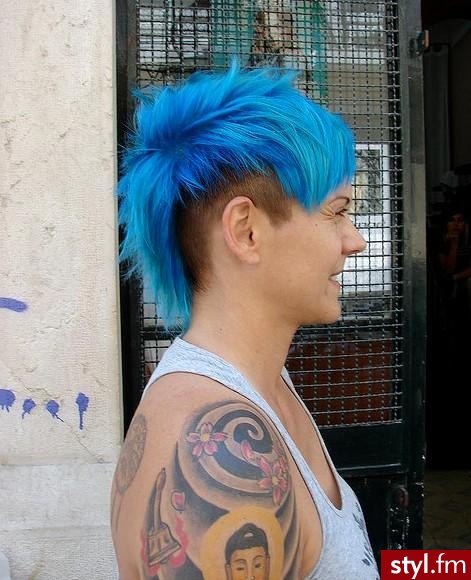 Kolorowe Punk Rock Alternatywne Krótkie Męskie Fryzury