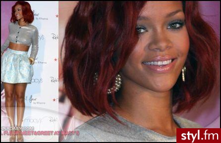 Rihanna - Średnie Fryzury
