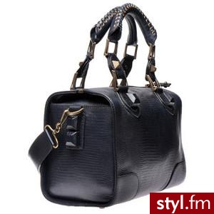 Balenciaga Lizard Bowling Bag - Polyvore. Pobrano ze strony: http://www.polyvore.com/balenciaga_lizard_bowling_bag/thing?id=10210668 - Pozostałe Torebki Moda