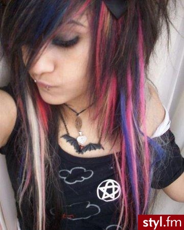EMO Alternatywne Średnie Fryzury