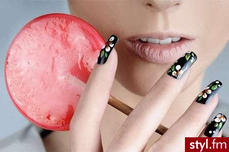 Słodki manicure ;) - Kwadratowe Airbrush Combo Paznokcie